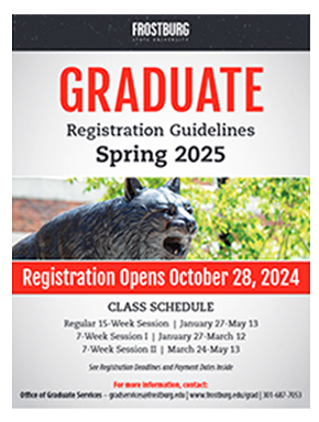 Cover of Graduate Spring 2025 Registration Guidelines Booklet