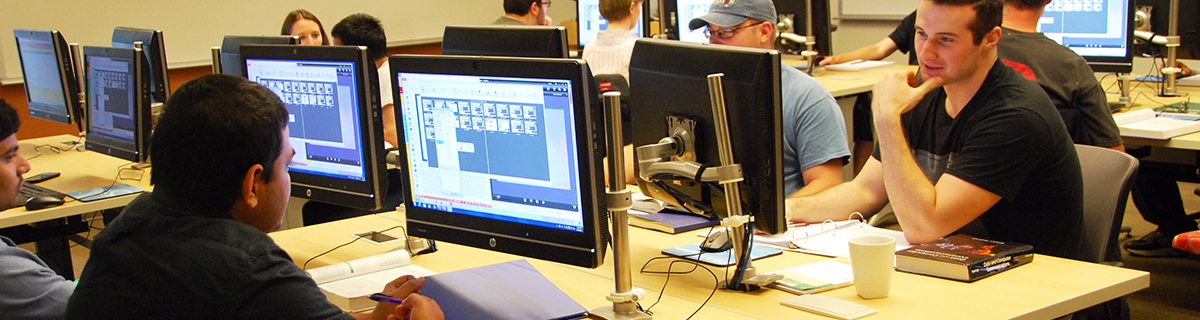 Students in a computer lab
