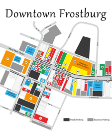 small downtown Frostburg map