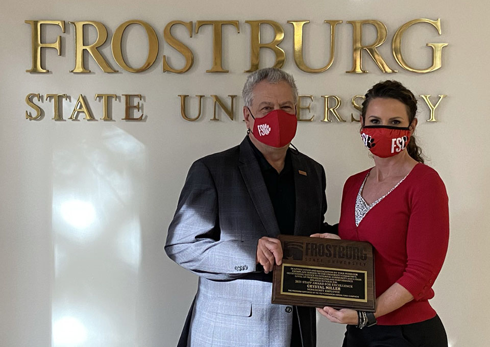 Crystal Miller with President Nowaczyk