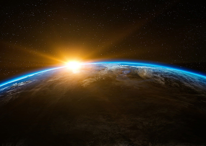Image of space and earth