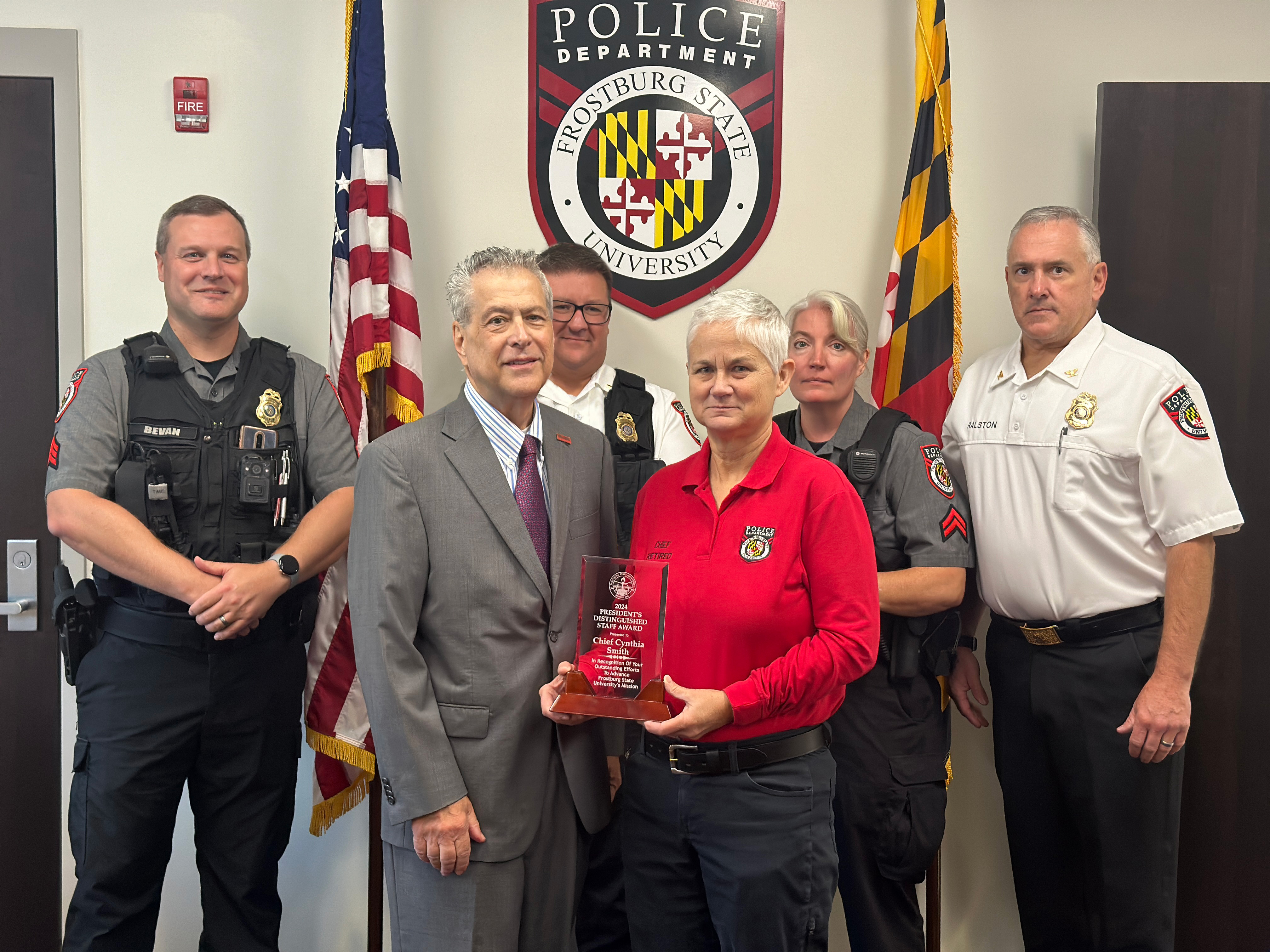 chief cindy smith getting award