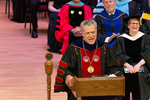 Dr. Nowaczyk at the podium
