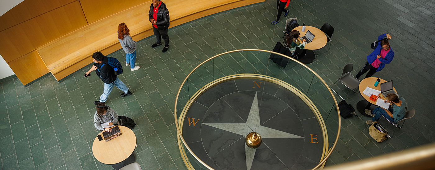 compass architectural design element at Frostburg State