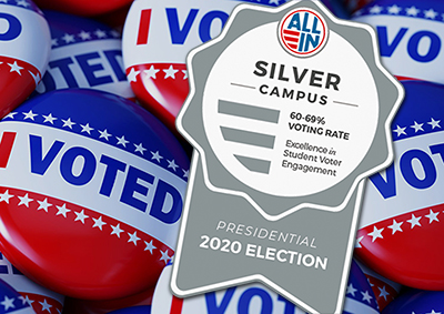 All In Logo, Silver Campus Awarded Voting Award