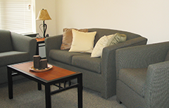 Sample living room in Edgewood Commons