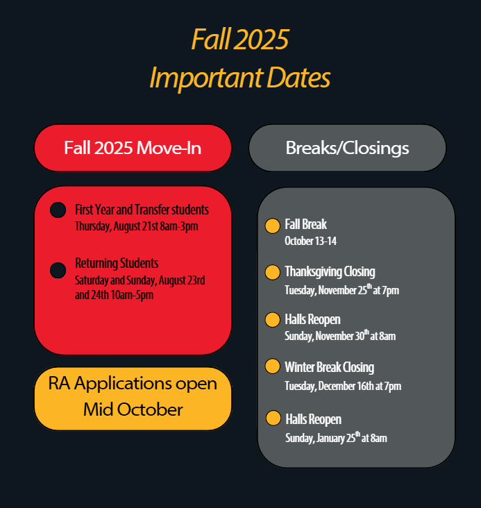 Fall 2025 Dates
